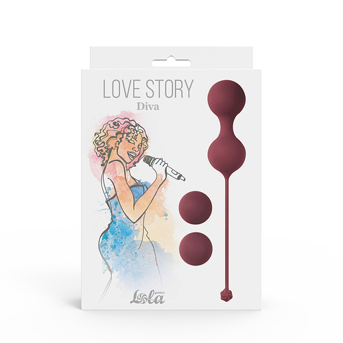 Набор вагинальных шариков Love Story Diva Wine Red 