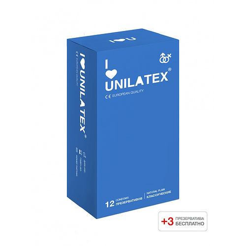 Презервативы Unilatex Natural Plain 12 шт  3 шт 