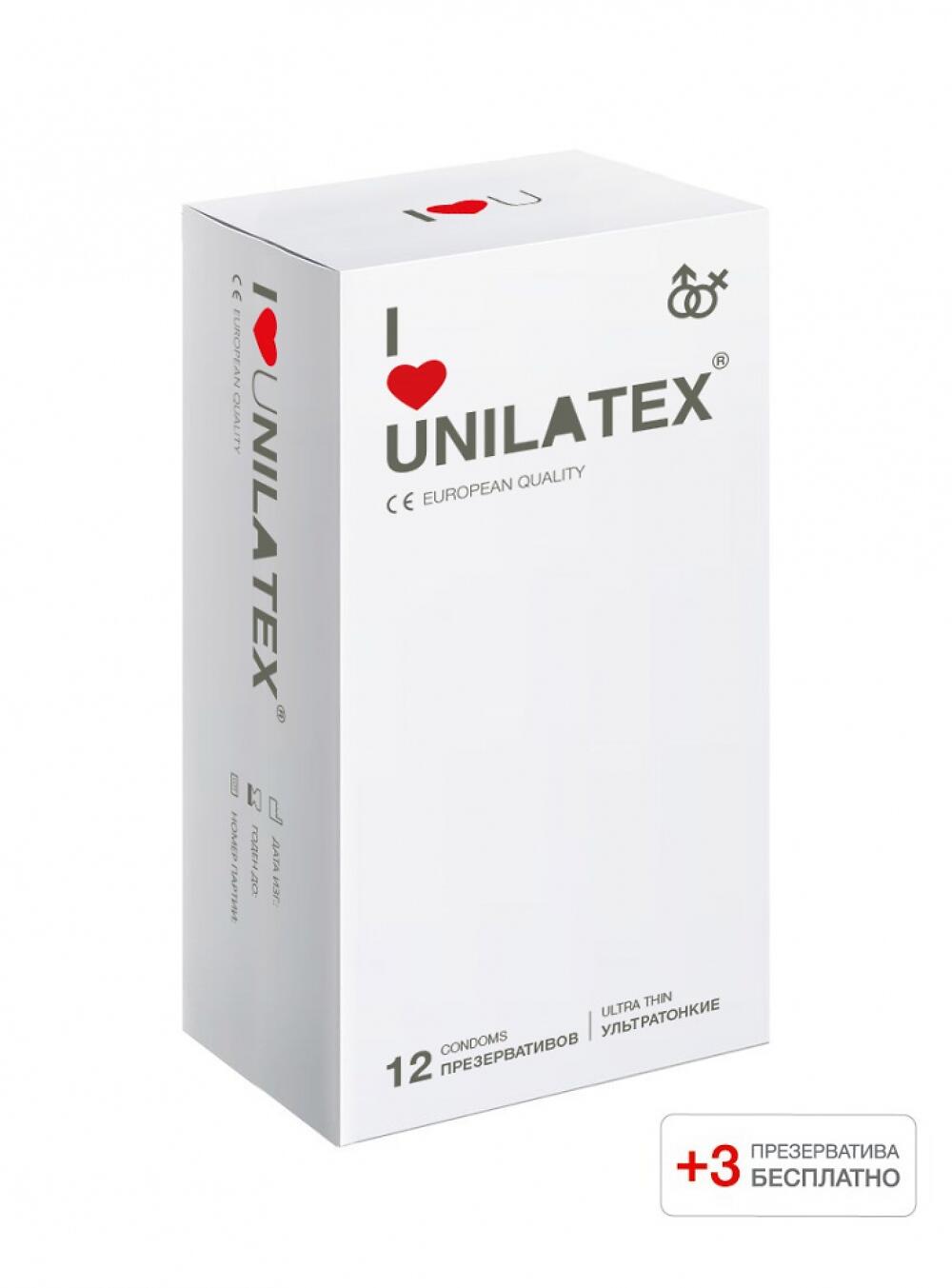 Фотография Презервативы Unilatex Ultrathin 12шт 3 шт