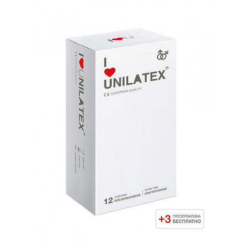 Презервативы Unilatex Ultrathin 12шт 3 шт 