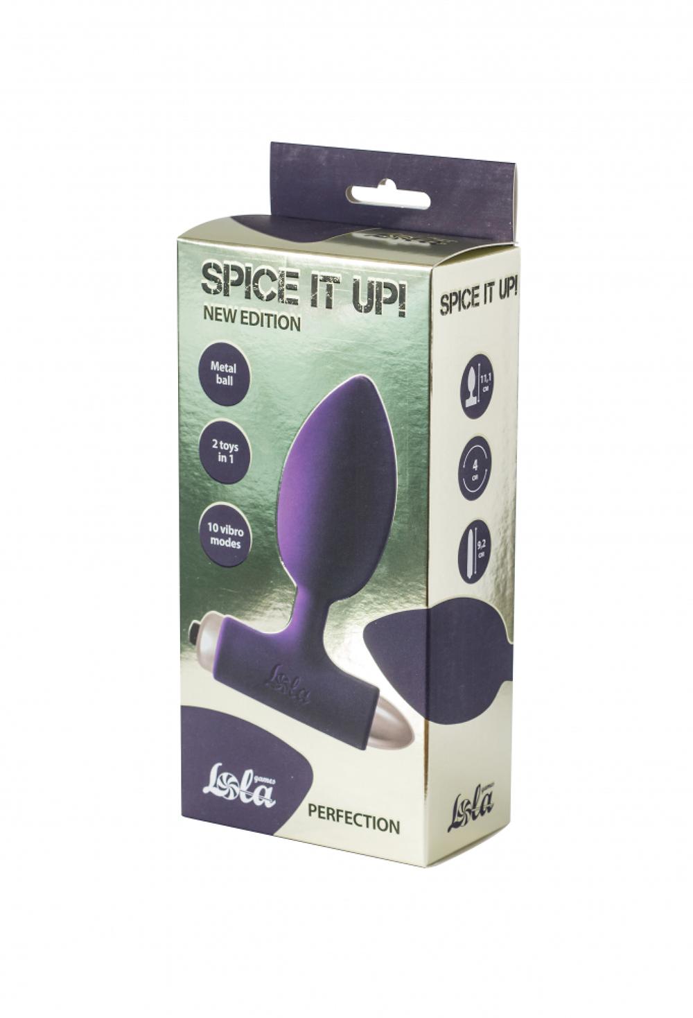 Фотография Анальная пробка с вибрацией Spice it up New Edition Perfection Ultraviolet