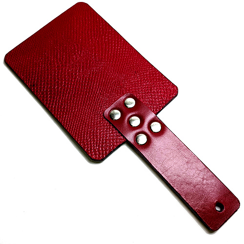 Пэддл кожаный чёрно-красный