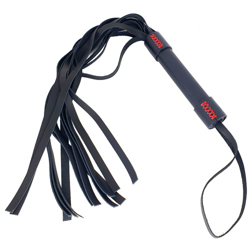 Плеть кожаная чёрная 45 см