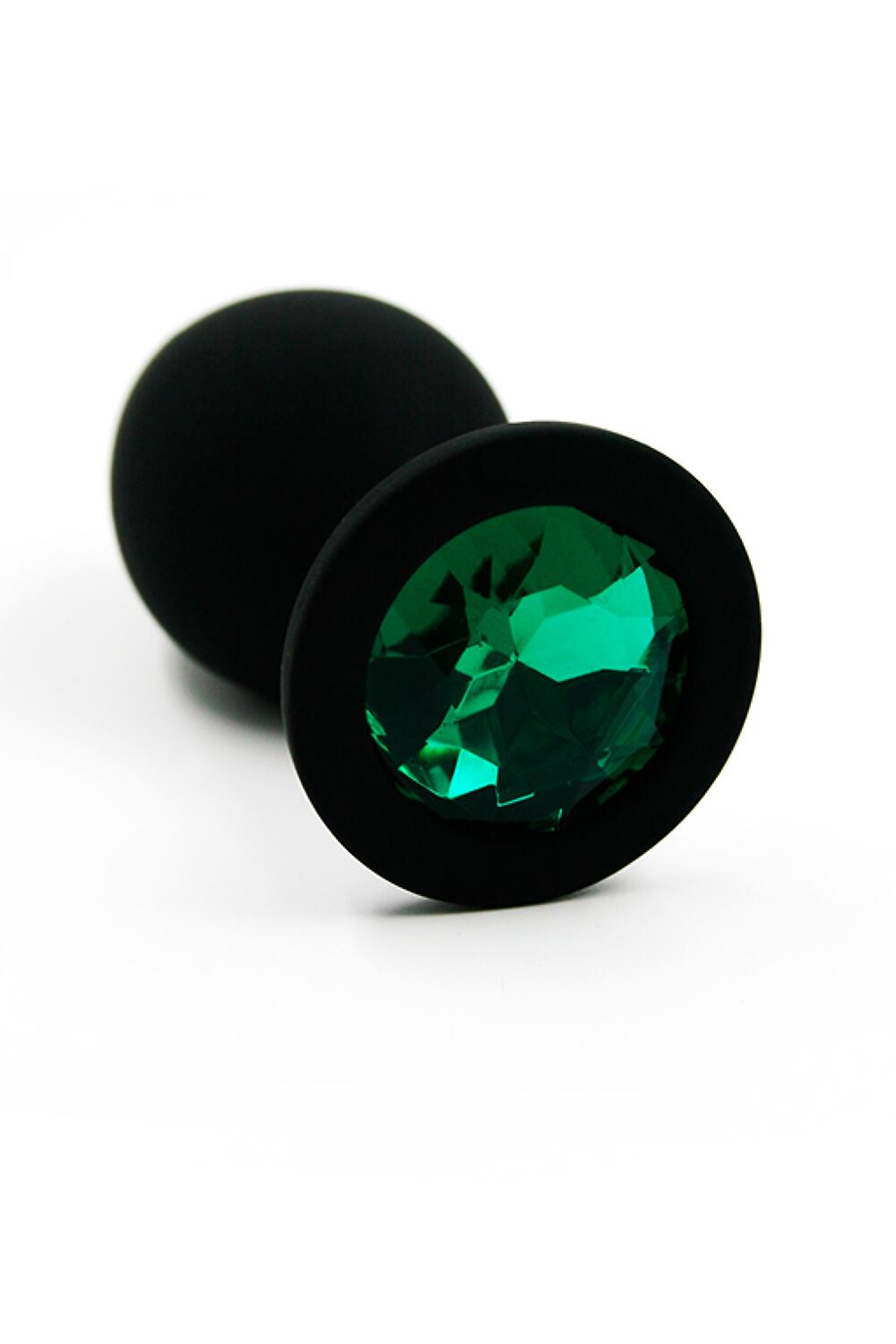 Фотография Анальная пробка из силикона dark green