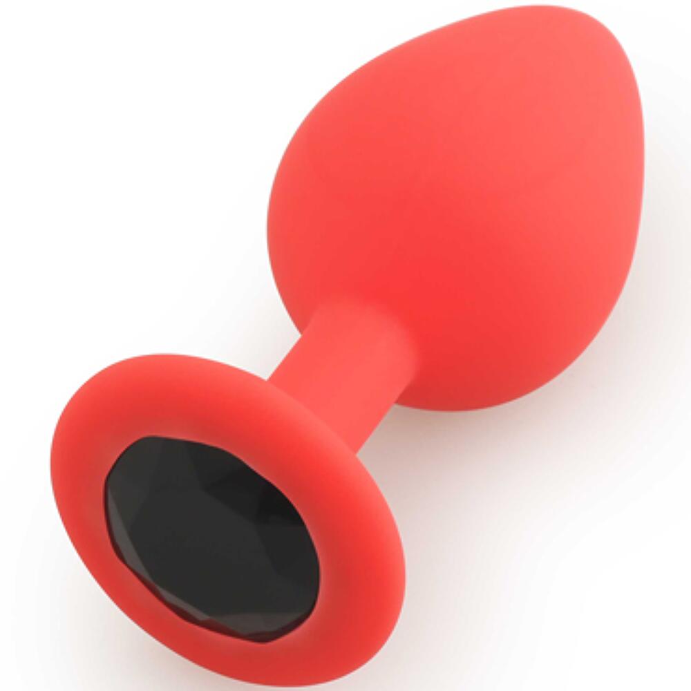 Фотография Анальная пробка Play Secrets Silicone Butt Plug Medium, красный черный