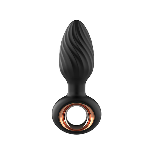 Анальная пробка с вибрацией и вращением (с пультом ДУ)