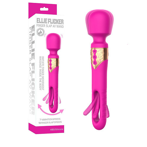 Вибратор-Вонд с функцией фингеринга 2 в1