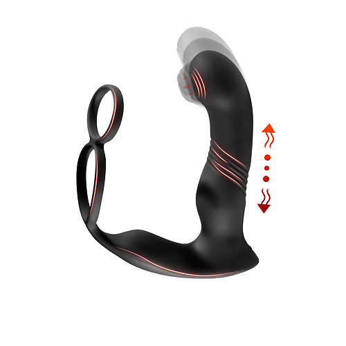 Пульсирующий массажер простаты с эффектом фингеринга